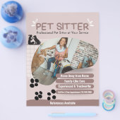 Moderner Foto Pet Sitter Flyer (Einzeln)