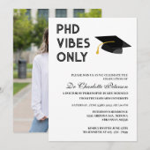 Moderner Foto PHD Doctoral Abschluss Einladung (Vorne/Hinten)