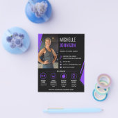 Moderner Foto-QR-Code Fitnesscoach für Frauen Flyer (Einzeln)