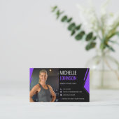 Moderner Foto-QR-Code-Fitnesscoach Visitenkarte (Stehend Vorderseite)