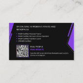 Moderner Foto-QR-Code-Fitnesscoach Visitenkarte (Rückseite)
