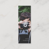 Moderner Foto QR Code Fotograf Mini Visitenkarte (Vorderseite)