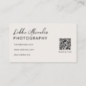 Moderner Foto-QR-Code-Fotograf Visitenkarte (Rückseite)