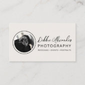 Moderner Foto-QR-Code-Fotograf Visitenkarte (Vorderseite)