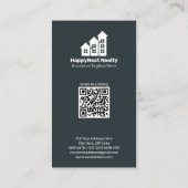 Moderner Foto QR-Code für Real Anwesen Agent Visitenkarte (Rückseite)