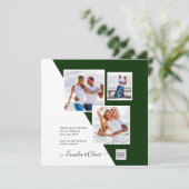 Moderner FOTO QR CODE Hochzeitstag einladen oder G (Stehend Vorderseite)