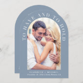 Moderner Foto QR-Code in einer Hochzeit Einladung (Vorne/Hinten)