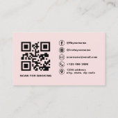 Moderner Foto QR Code Nagelspezialist Visitenkarte (Rückseite)