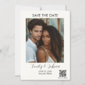 Moderner Foto-QR-Code-Save-the-Date-Magnet Magneteinladung (Vorderseite)