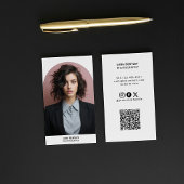 Moderner Foto QR Code Stylist Visitenkarte
