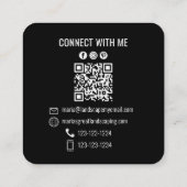 Moderner Foto-QR-Code - Verbinde dich mit mir - Sc Quadratische Visitenkarte (Rückseite)