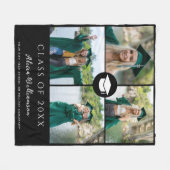 Moderner Foto schwarzer Abschluss Fleecedecke (Vorderseite (Horizontal))