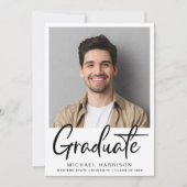 Moderner Foto Script Abschluss Ankündigung (Vorderseite)