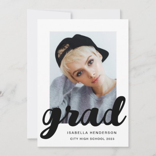 Moderner Foto Script Abschluss Ankündigung (Vorderseite)