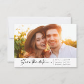Moderner Foto Script Schriftart Save The Date (Vorderseite)