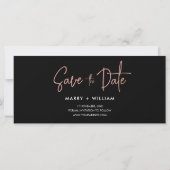 Moderner Foto Stand Save the Date Einladung (Rückseite)