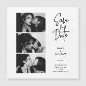 Moderner Foto-Stand Save the Date Hochzeitsmagnet Magnetkarte (Vorderseite)