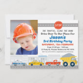 Moderner Foto Straßenverkehr Geburtstag Einladung (Vorderseite)