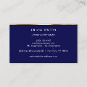 Moderner Foto Typografie Make-up Artist Visitenkarte (Rückseite)