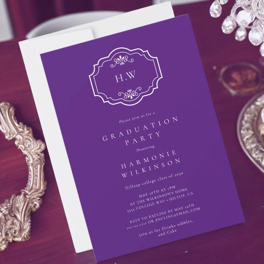 Moderner Foto Uni-Abschluss Einladung