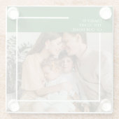 Moderner Foto-Untersetzer mit benutzerdefinierter Glasuntersetzer (Rückseite)