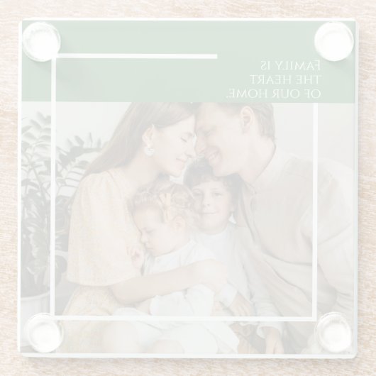 Moderner Foto-Untersetzer mit benutzerdefinierter  Glasuntersetzer (Rückseite)