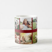 Moderner Fotocollage Dog Burgundy Kaffeetasse (Mittel)