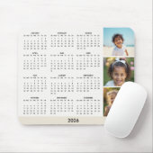 Moderner Fotocollagen-Kalender 2026 Mousepad (Mit Mouse)