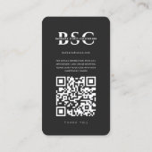 Moderner Fotograf Instagram Inspiriert Grid Black Visitenkarte (Rückseite)