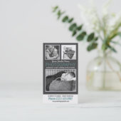 Moderner Fotograf mit 3 Beispielen-Fotos Visitenkarte (Stehend Vorderseite)