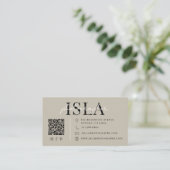 Moderner Fotograf QR-Code Visitenkarte (Stehend Vorderseite)