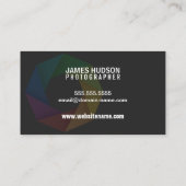 Moderner Fotograf Visitenkarte (Rückseite)