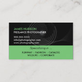Moderner Fotograf Visitenkarte (Rückseite)
