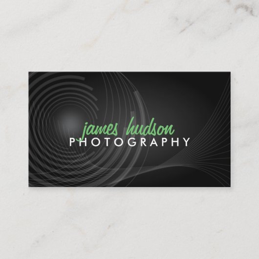 Moderner Fotograf Visitenkarte (Vorderseite)