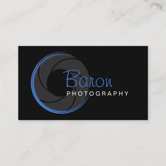 Moderner Fotograf Visitenkarte (Vorderseite)