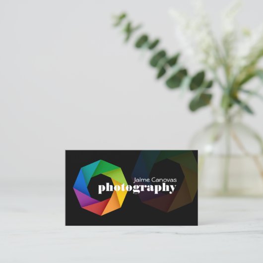 Moderner Fotograf Visitenkarte (Stehend Vorderseite)
