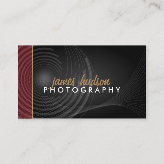 Moderner Fotograf Visitenkarte (Vorderseite)