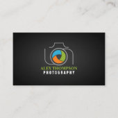 Moderner Fotografie-Kamera-Farbfensterladen Visitenkarte (Vorderseite)