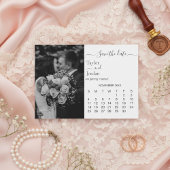 Moderner Fotokalender | Minimalistisches Schwarz-W Save The Date