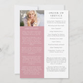 Moderner Fotomaterial Bestattungsorden Ankündigung (Rückseite)