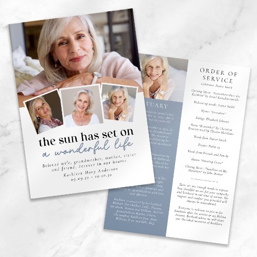 Moderner Fotomaterial Bestattungsorden Karte