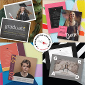 Moderner Four Corners GRAD Einfaches Foto Abschlus Ankündigung