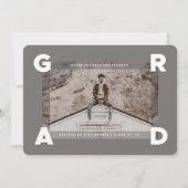 Moderner Four Corners GRAD Einfaches Foto Abschlus Ankündigung (Vorderseite)