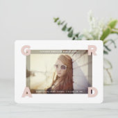 Moderner Four Corners GRAD Einfaches Foto Abschlus Ankündigung (Stehend Vorderseite)