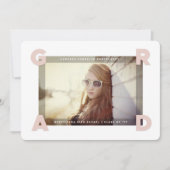 Moderner Four Corners GRAD Einfaches Foto Abschlus Ankündigung (Vorderseite)