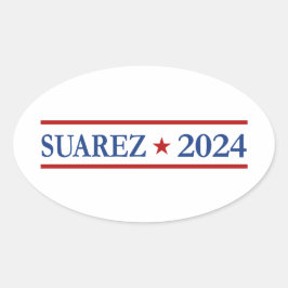 Moderner Francis Suarez 2024 US-Präsident Ovaler Aufkleber