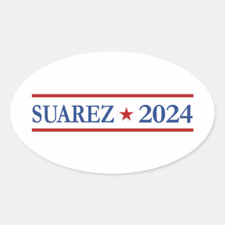 Moderner Francis Suarez 2024 US-Präsident Ovaler Aufkleber