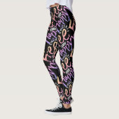 Moderner freier und glücklicher Regenbogen Typo Do Leggings (Links)