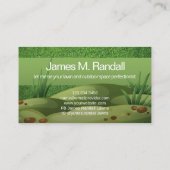 Moderner Freizeitpark Gartenservice Visitenkarte (Rückseite)