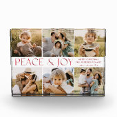 Moderner Frieden und Freude an Weihnachten Fotoblock (Vorderseite)